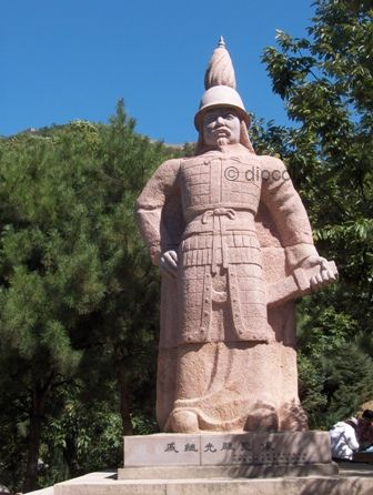 De chinese muur bij Mutianyu